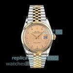 B Factory Swiss Replica Rolex Datejust Two-Tone Jubilee Watch with Gold Motif Dial 